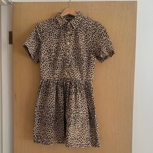 J Crew Leopard Print Button-Up Dress